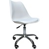 Кресло стул BRABIX "Eames MG-310 CH", хром, пластик белый, экокожа белая, 532923 - фото 3947413