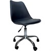 Кресло стул BRABIX "Eames MG-310 CH", хром, пластик черный, экокожа черная, 532925 - фото 3947415