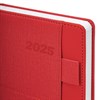 Ежедневник датированный 2025, А5, 138х213 мм, BRAUBERG "Pocket", под кожу, карман, держатель для ручки, красный, 115909 - фото 4038392