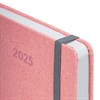Ежедневник датированный 2025 А5 138x213 мм, BRAUBERG "Mosaic", под кожу, карман для ручки, резинка-фиксатор, розовый, 115839 - фото 4038757