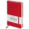 Ежедневник датированный 2025 А5 138x213 мм, BRAUBERG "Optimal", под кожу, резинка-фиксатор, держатель для ручки, красный, 115893 - фото 4039034