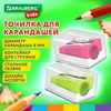 Точилка BRAUBERG KIDS "MINI", с контейнером, пластиковая, пастельные цвета ассорти, 271944 - фото 4040604