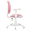 Кресло детское BRABIX "Fancy MG-201W", с подлокотниками, пластик белый, ткань вельветовая, розовое, 533009 - фото 4154046