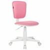 Кресло детское BRABIX "Joy MG-204W", без подлокотников, пластик белый, ткань TW, розовое, 533011 - фото 4154077