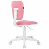 Кресло детское BRABIX "Joy MG-204W", без подлокотников, пластик белый, ткань TW, розовое, 533011 - фото 4154105