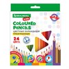 Карандаши цветные BRAUBERG KIDS NEW, 24 цвета, трехгранные, грифель 3 мм, 182002 - фото 4173678