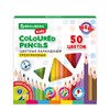 Карандаши цветные BRAUBERG KIDS NEW, 50 цветов, трехгранные, грифель 3 мм, 182004 - фото 4173679