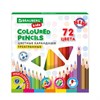 Карандаши цветные BRAUBERG KIDS NEW, 72 цвета, трехгранные, грифель 3 мм, 182005 - фото 4173680