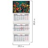 Календарь квартальный на 2025 г., 3 блока, 3 гребня, с бегунком, мелованная бумага, BRAUBERG, "Прекрасные цветы", 116136 - фото 4476919