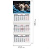 Календарь квартальный на 2025 г., 3 блока, 3 гребня, с бегунком, мелованная бумага, BRAUBERG, "Милые котики", 116138 - фото 4476923