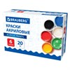 Краски акриловые для рисования и творчества 6 цветов по 20 мл, BRAUBERG, 192562 - фото 4981285