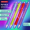 Ручка шариковая автоматическая с грипом BRAUBERG DELTA COLOR, СИНЯЯ, ассорти, узел 0,7 мм, линия письма 0,35 мм, 144202 - фото 4982461