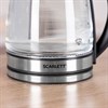 Чайник SCARLETT SC-EK27G54, 1,7 л, 1800 Вт, закрытый нагревательный элемент, стекло, стальной - фото 4983628