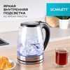 Чайник SCARLETT SC-EK27G35, 1,8 л, 1800 Вт, закрытый нагревательный элемент, стекло, стальной - фото 4983872