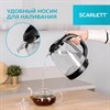 Чайник SCARLETT SC-EK27G11, 1,7 л, 2200 Вт, закрытый нагревательный элемент, стекло, черный - фото 4983881