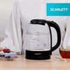 Чайник SCARLETT SC-EK27G11, 1,7 л, 2200 Вт, закрытый нагревательный элемент, стекло, черный - фото 4983930