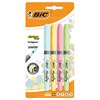 Набор текстовыделителей BIC "Grip Pastel" 4 шт., АССОРТИ, линия 1,6-4 мм, 964859 - фото 4984040