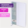 Ежедневник недатированный А5, 138х213 мм, BRAUBERG "Towny", под кожу, магнитный клапан, 160 л., белый, 114459 - фото 5191818