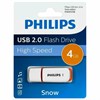 Флеш-диск 4GB PHILIPS SNOW, разъем USB 2.0, зеленый, FM04FD70B/97 - фото 5488479