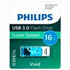 Флеш-диск 16GB PHILIPS VIVID, разъем USB 3.0, синий, FM16FD00B/97 - фото 5502253