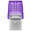 Флеш-диск 64 GB KINGSTON DataTraveler microDuo 3C, разъем USB 3.2, Type-C, фиолетовый, DTDUO3CG3/64GB - фото 5572147