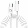 Кабель USB Type-C-Type-C, 30 Вт, белый, 2 м, DEFENDER F182, 87537 - фото 5757391