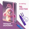 Блокнот с резинкой в клетку 96 л., МАЛЫЙ ФОРМАТ А6, 109х148 мм, твердая обложка, ЮНЛАНДИЯ, "Пушистик", 116338 - фото 5880426
