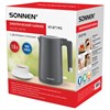 Чайник электрический с двойными стенками SONNEN KT-8719G, 1,5 л, 2200 Вт, графитовый, 454693 - фото 5888740