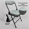 Стул складной для дома и офиса РС04К комфорт, черный каркас, рогожка светло-серая - фото 5893495
