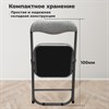 Стул складной для дома и офиса РС04К комфорт, черный каркас, рогожка светло-серая - фото 5893503