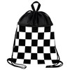 Мешок для обуви BRAUBERG БОЛЬШОЙ, с ручкой, карман на молнии, сетка, 49х41 см, "Black and white", 273452 - фото 5905581