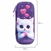 Пенал ЮНЛАНДИЯ, 1 отделение, 1 откидная планка, карман, EVA покрытие soft-touch, 22х10х5 см, "Cute cat", 273184 - фото 5990844