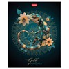Тетрадь А5, 96 л., HATBER, скоба, клетка, матовая ламинация, 3D-фольга, "Золотая романтика" (микс), 089287, 96Т5лофВ1 - фото 6016949