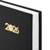 Ежедневник датированный 2026 145х215 мм, А5, STAFF, обложка бумвинил, черный, 117307 - фото 6100123