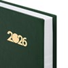 Ежедневник датированный 2026 145х215 мм, А5, STAFF, обложка бумвинил, зелёный, 117308 - фото 6100128