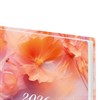 Ежедневник датированный 2026 145х215 мм, А5, STAFF, ламинированная обложка, "Ice flowers", 117319 - фото 6100136