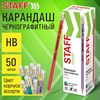 Карандаш чернографитный с ластиком STAFF EVERYDAY BLP-CLR, 1 шт., НВ, цвет корпуса ассорти, 182117 - фото 6167167
