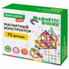 Магнитный конструктор MAGNETIC STICKS, 72 магнитные детали, BRAUBERG KIDS, 665722 - фото 6167206