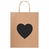 Пакет подарочный КОМПЛЕКТ 7 шт., 26x13x32 см, скретч-слой + стилус, "Heart on Kraft", ЗОЛОТАЯ СКАЗКА, 591971 - фото 6210616