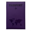 Обложка для паспорта "Passport map", экокожа soft touch, фиолетовая, STAFF, 238762 - фото 6216163
