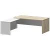 Стол руководителя левый Кортез KZP-20L Кронберг/Белый - фото 6246048
