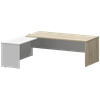 Стол руководителя левый Кортез KZP-22L Кронберг/Белый - фото 6246050