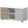 Креденция левая Кортез KZT-62L Кронберг/Белый - фото 6246053