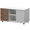 Креденция левая Кортез KZT-62L Темный шимо/Белый - фото 6246193