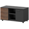 Креденция левая Кортез KZT-62L Темный шимо/Графит - фото 6246563