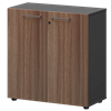 Шкаф низкий закрытый Кортез СМШ28F Темный шимо/Графит - фото 6247998