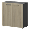 Шкаф низкий закрытый Кортез СМШ28F Кронберг/Графит - фото 6249042