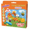Пластилин восковой ЮНЛАНДИЯ "ВЕСЕЛЫЙ ШМЕЛЬ", 10 цветов, 150 г, СО СТЕКОМ, европодвес, 105035 - фото 6249116