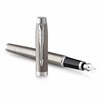Набор PARKER "IM Stainless Steel CT": шариковая ручка синяя и перьевая ручка синяя, 2183058 - фото 6249201