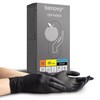 Перчатки нитриловые смотровые 50 пар (100 шт.), размер M, черные BENOVY "Nitrile Chlorinated", ЧЗ, М - фото 6264634